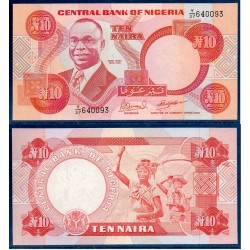 Nigeria Pick N°25e, Billet de Banque de 10 Naira 1984-2000