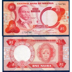 Nigeria Pick N°19b, TTB Billet de Banque de 1 Naira 1979-1984