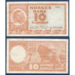 Norvège Pick N°31e, Billet de banque de 10 Kroner 1970