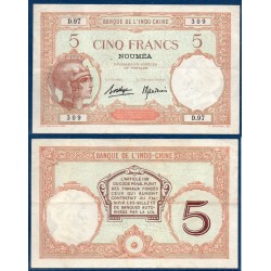 Nouvelle Calédonie Pick N°36b, TTB Billet de banque de 5 Francs 1926