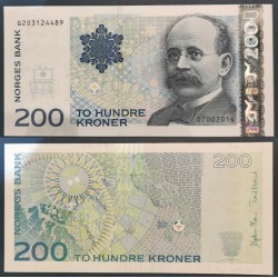 Norvège Pick N°50g, TTB+ Billet de banque de 200 Kroner 2014