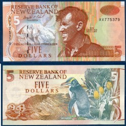 Nouvelle Zelande Pick N°177a, Neuf Billet de banque de 5 Dollars 1992