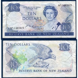 Nouvelle Zelande Pick N°172b, TTB Billet de banque de 10 Dollars 1981-1992