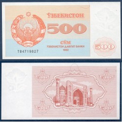 Ouzbékistan Pick N°69b, Billet de banque de 500 Sum 1992