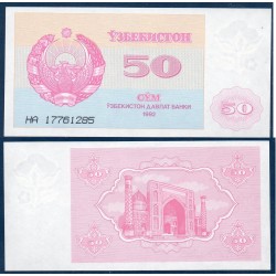Ouzbékistan Pick N°66a, Billet de banque de 50 Sum 1993