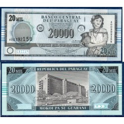 Paraguay Pick N°225, Billet de banque de 20000 Guaranies 2005