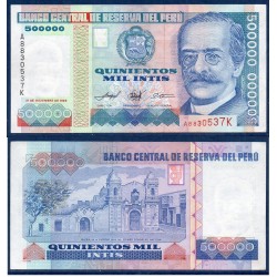 Perou Pick N°147, Spl Billet de banque de 500000 Intis 1989