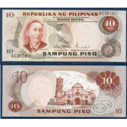 Philippines Pick N°149a, Billet de banque de 10 Piso 1970