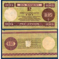 Pologne Pick N°FX36, Billet de banque de 5 centow 0.05 dollar 1979