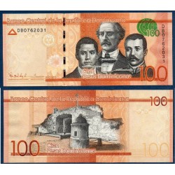 Republique Dominicaine Pick N°190b, Neuf Billet de banque de 100 Pesos 2015