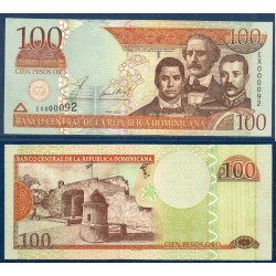 Republique Dominicaine Pick N°171b, Billet de banque de 100 Pesos 2002