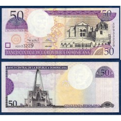 Republique Dominicaine Pick N°161a, Billet de banque de 50 Pesos oro 2000