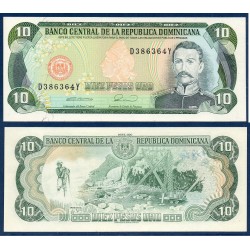 Republique Dominicaine Pick N°132, Billet de banque de 10 Pesos oro 1990