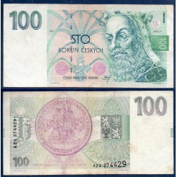 Republique Tchèque Pick N°5a, Billet de banque de 100 Korun 1993