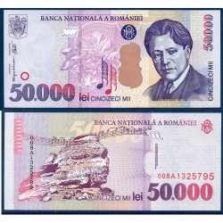 Roumanie Pick N°109Aa, Neuf Billet de banque de 50000 leï 2000