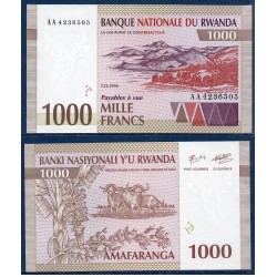 Rwanda Pick N°24a, Billet de banque de 1000 Francs 1994