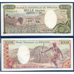 Rwanda Pick N°14a, Billet de banque de 1000 Francs 1978