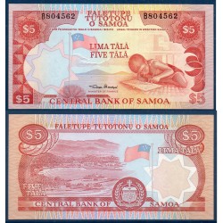 Samoa Pick N°26, Billet de banque de 5 Tala 1985