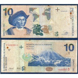 El Salvador Pick N°148a, Billet de banque de 10 colones 1997