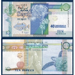 Seychelles Pick N°52, Billet de banque de 10 Rupees 2016