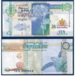 Seychelles Pick N°46, Billet de banque de 10 Rupees 2013