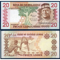 Sierra Leone Pick N°14b, Neuf Billet de banque de 20 leones 1984