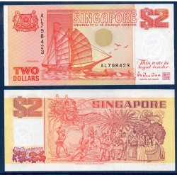 Singapour Pick N°27, Billet de banque de 2 Dollars 1990