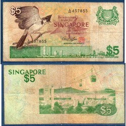 Singapour Pick N°10, B Billet de banque de 5 Dollars 1976