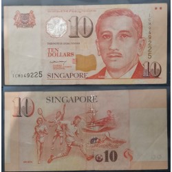 Singapour Pick N°48A, Billet de banque de 10 Dollars 2005