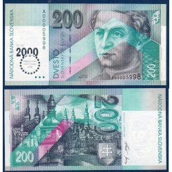 Slovaquie Pick N°37, Billet de banque de 200 Korun 2000