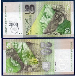 Slovaquie Pick N°34, Billet de banque de 20 Korun 2000