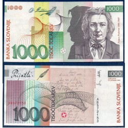Slovénie Pick N°17a, Sup Billet de banque de 1000 Tollarjev 1992