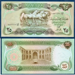 Irak Pick N°66a billet de banque de 25 Dinars 1978