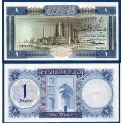 Irak Pick N°58 billet de banque de 1 Dinar 1971