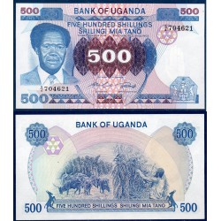 Ouganda Pick N°22a, neuf Billet de banque de 500 Shillings 1983