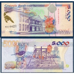 Suriname Pick N°143a, Billet de banque de 5000 Gulden 1997