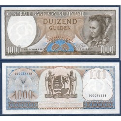 Suriname Pick N°124, Billet de banque de 1000 Gulden 1963