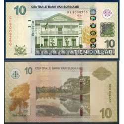 Suriname Pick N°163b, Billet de banque de 10 Dollars 2012