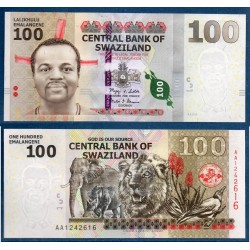 Swaziland Pick N°39a, Neuf Billet de banque de 100 emalangénie 2010
