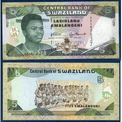 Swaziland Pick N°23a, Neuf Billet de banque de 5 emalangénie 1995