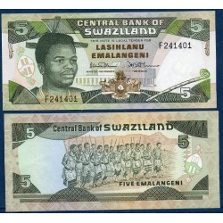 Swaziland Pick N°19a, Neuf Billet de banque de 5 emalangénie 1992