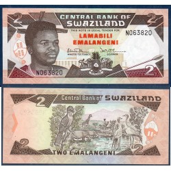 Swaziland Pick N°18a, Neuf Billet de banque de 2 emalangénie 1992