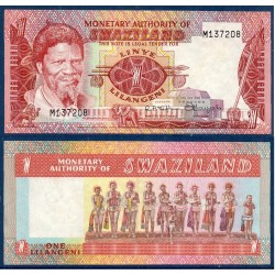 Swaziland Pick N°1a, TTB Billet de banque de 1 lilangénie 1974