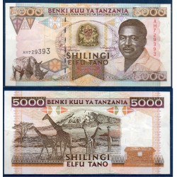 Tanzanie Pick N°28, TTB Billet de banque de 5000 shillings 1995