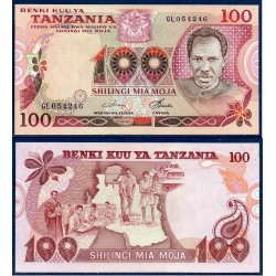 Tanzanie Pick N°8b, Neuf Billet de banque de 100 shillings 1978