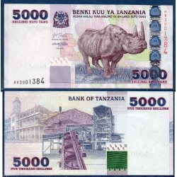 Tanzanie Pick N°38, Billet de banque de 5000 shillings 2003