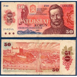 Tchécoslovaquie Pick N°96a, TB billet de banque de 50 Korun 1987
