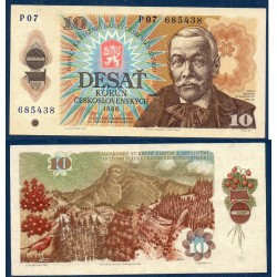 Tchécoslovaquie Pick N°94b, TTB Billet de banque de 10 Korun 1986