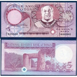 Tonga Pick N°33b, Billet de banque de 5 Pa'anga 1995