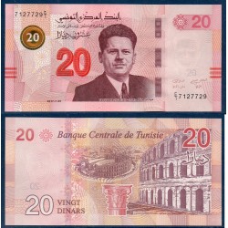Tunisie Pick N°97, Neuf Billet de banque de 20 Dinars 2017